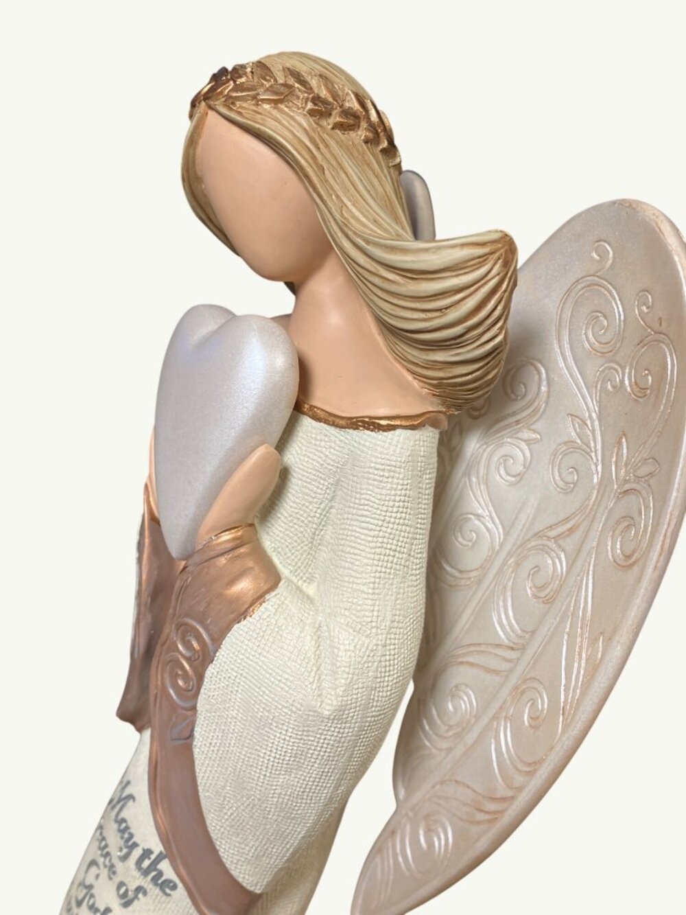 Legacy Of Love Angel Figurine May The Peace Of God Be With You Always Text - Picture 9 of 10